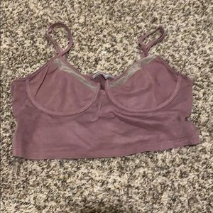 Velvet crop top